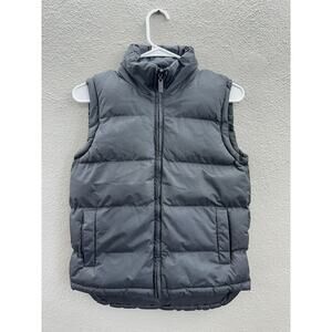 Sportier Womens Vest Size 8 Small Gray Zip Up Puffer Vest Sleeveless